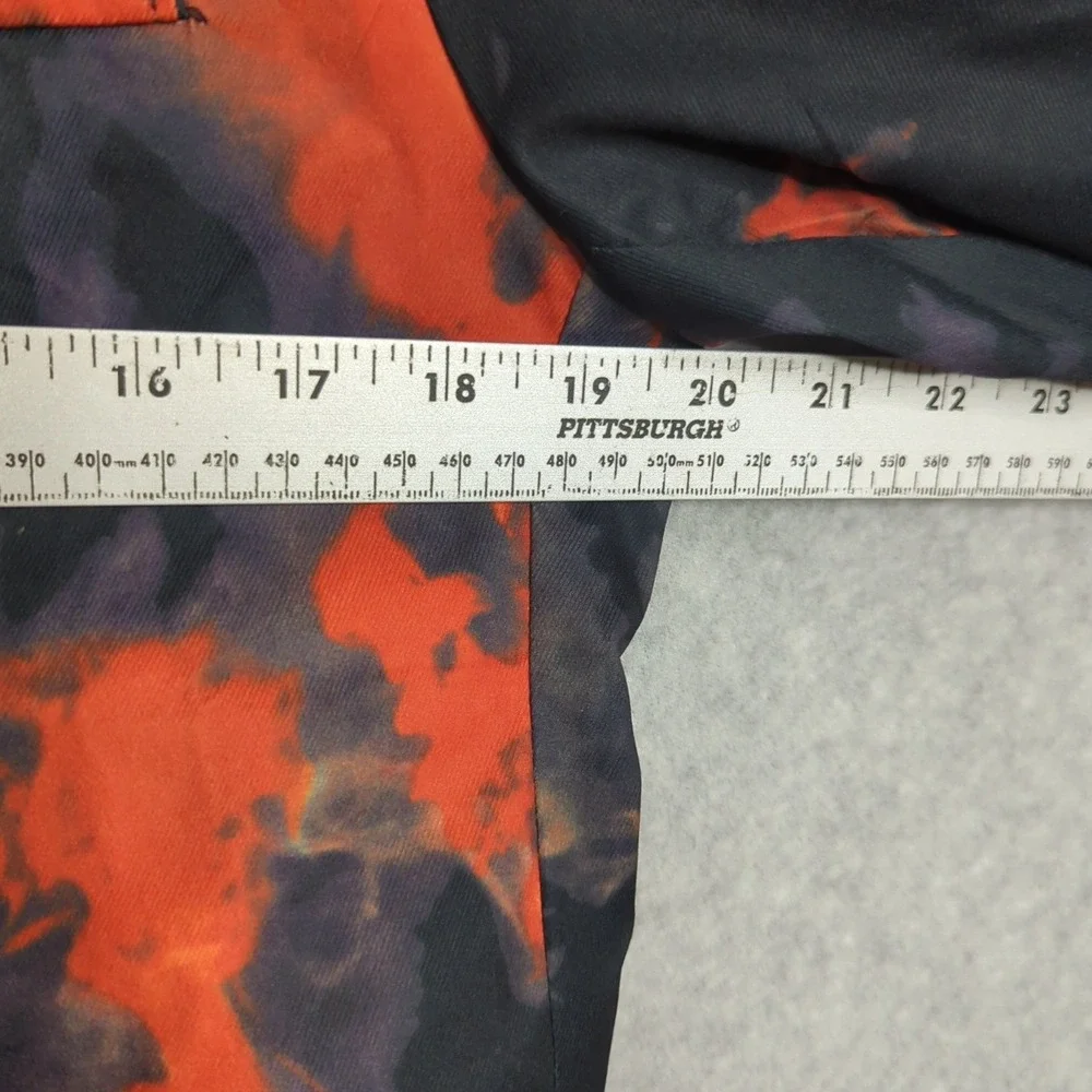 Cloudstyle‎ Men's Abstract Paint-Splatter Party Blazer Jacket Orange Black NWT S